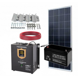 Zestaw solarny Panel 160W Inwerter 230V / 1000VA / 1000Wh