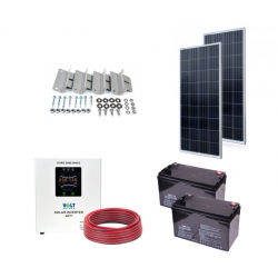 Zestaw solarny PANEL 360W Inwerter 230V / 1500W / AGM 200Ah
