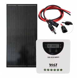 Zestaw solarny do kampera Panel 430W + MPPT 20A Komplet montaż + AGM100Ah
