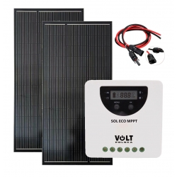 Zestaw Fotowoltaiczny 2x 180W, Regulator MPPT 20A , Kable solarne z MC4